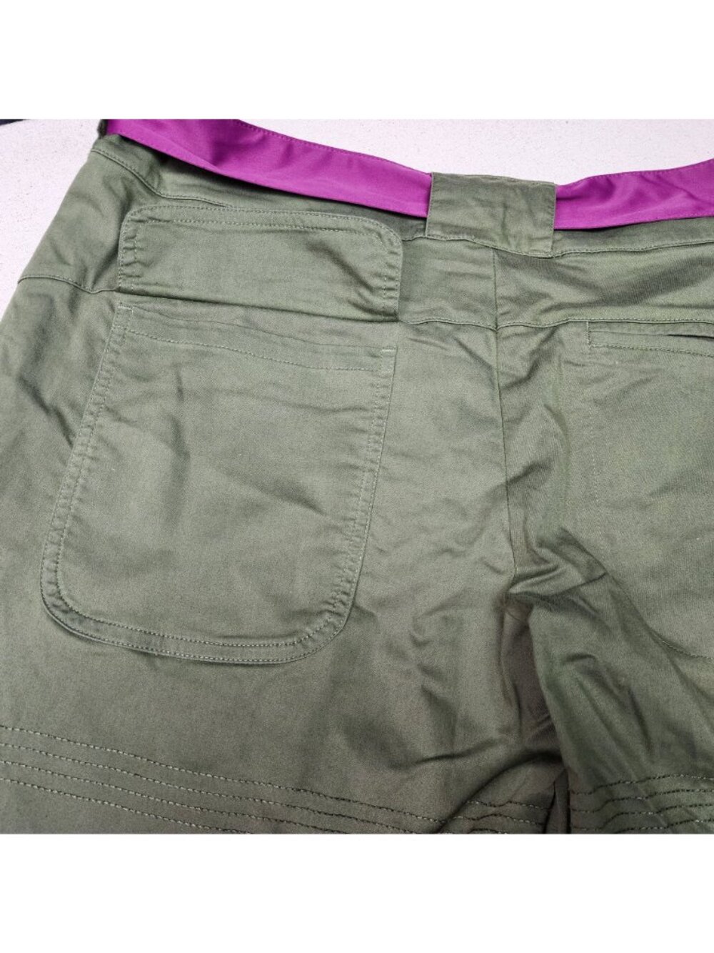 Nike DRI-FIT Women's Utility Cargo Olive Green Pants w/Fabric Belt Sz L 36/31 - Picture 12 of 16
